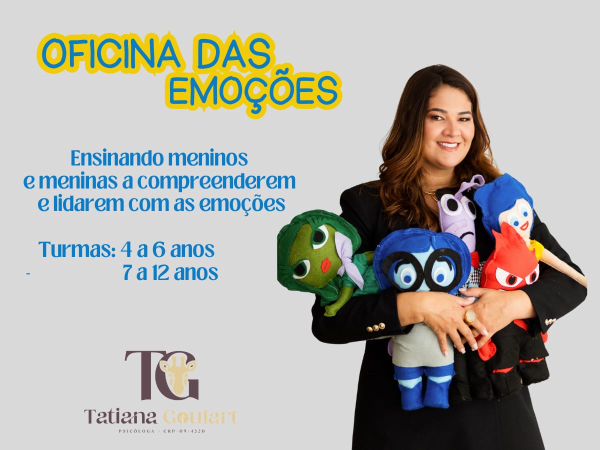 Cartaz da oficina Oficina das Emoções